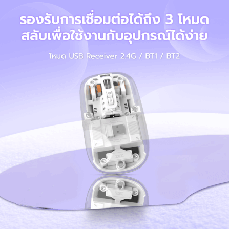 เมาส์ไร้สาย ZTEC ZMO1316 สีขาว LOPTICAL ปรับ DPI ได้ 800-1600_3